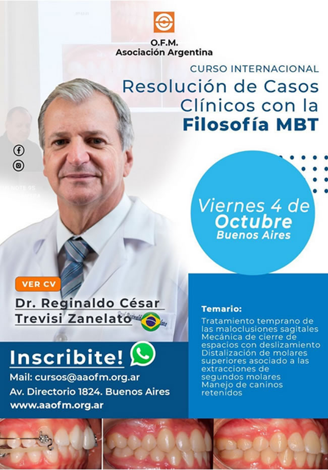 <BIG>CURSO INTERNACIONAL</BIG><BR>RESOLUCIÓN DE CASOS CLÍNICOS CON LA FILOSOFÍA MBT - Dr. Reginaldo César Trevisi Zanelato - Brasil