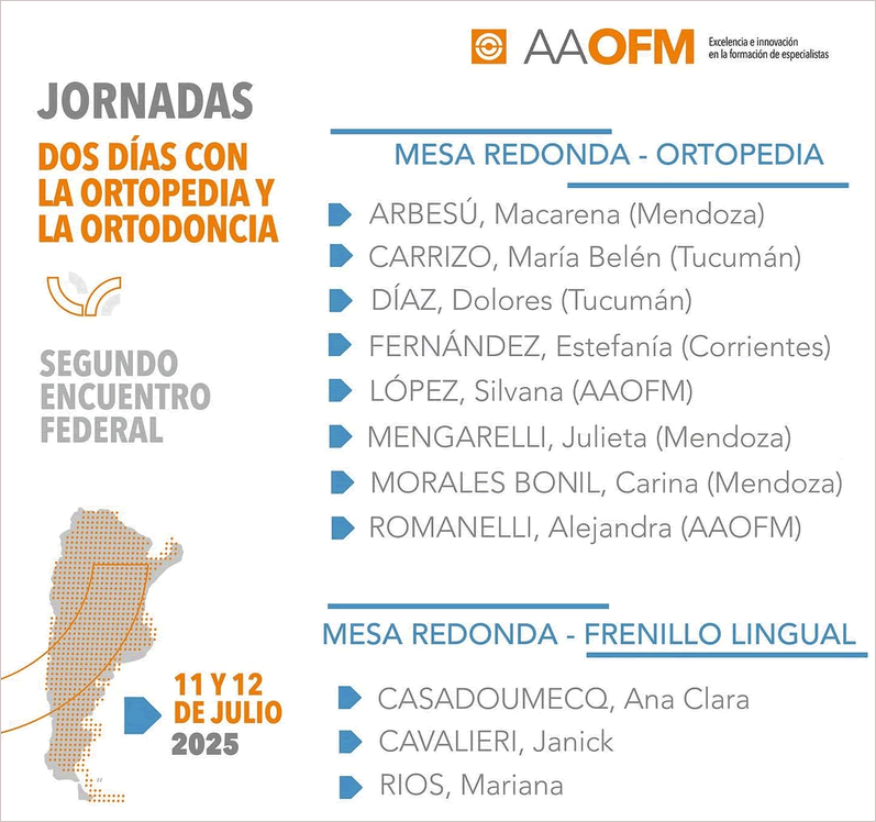 JORNADAS 2 DÍAS CON LA ORTOPEDIA FUNCIONAL Y LA ORTODONCIA 2025 - MESAS REDONDAS