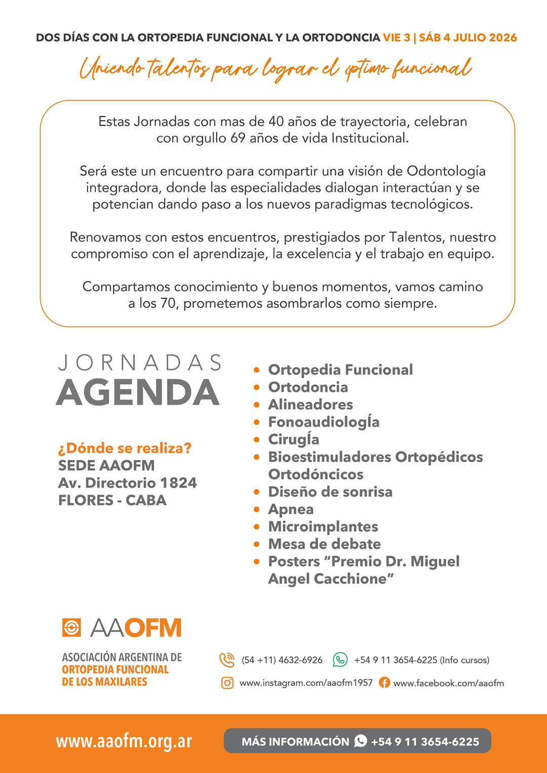 Jornadas 2 Días con La Ortopedia y La Ortodoncia 2026 - Segundo Encuentro Federal - 3 y 4 de Julio de 2026.