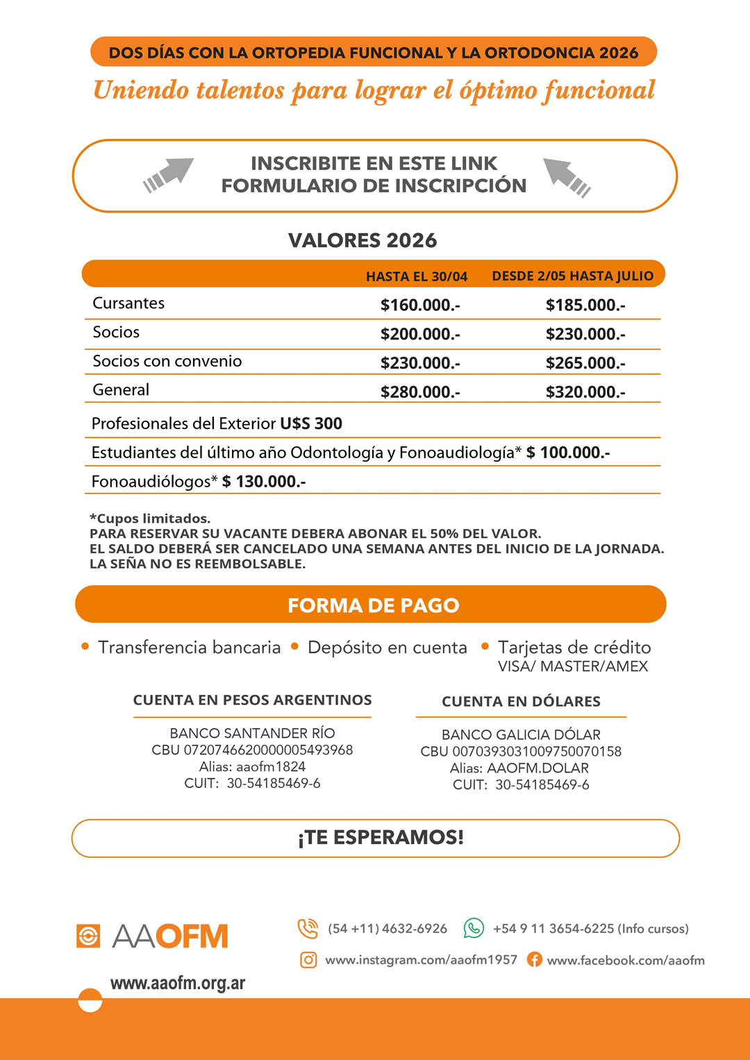 JORNADAS 2 DÍAS CON LA ORTOPEDIA FUNCIONAL Y LA ORTODONCIA 2026