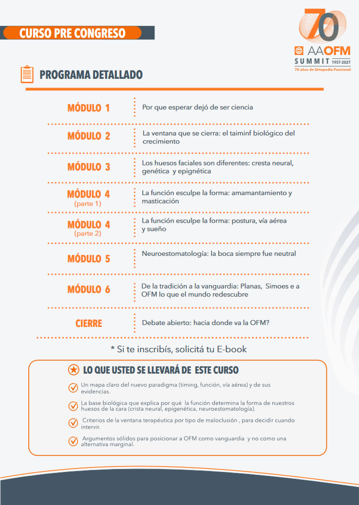 SUMMIT 70 AÑOS 1957-2027 - CURSOS PRECONGRESO