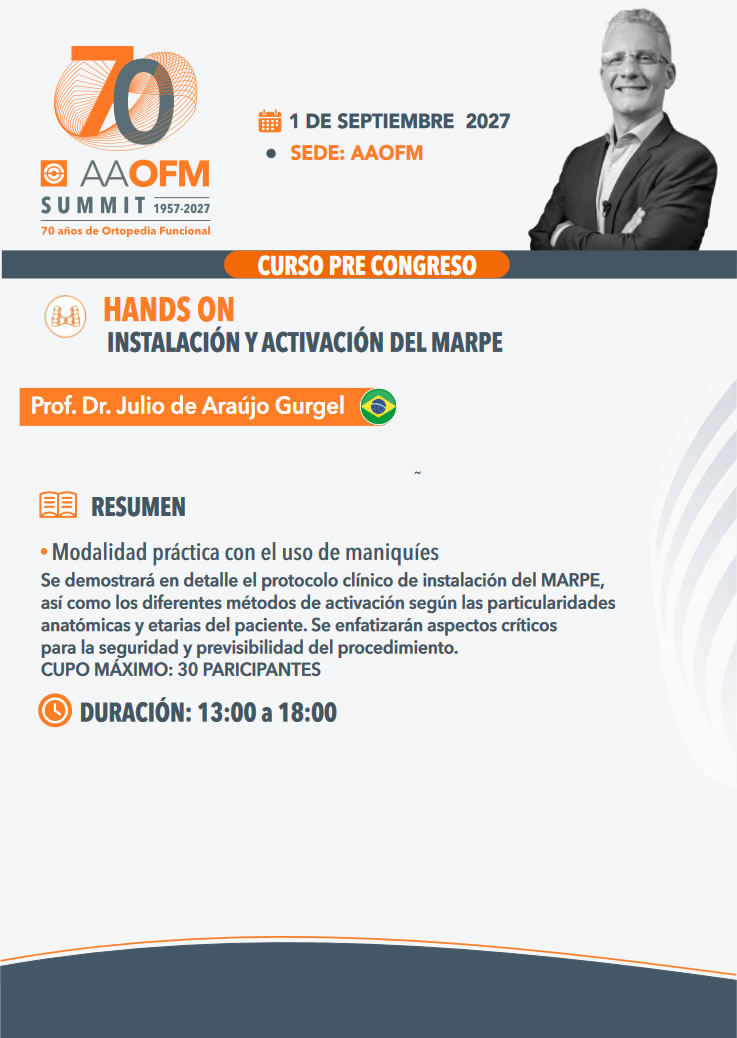 SUMMIT 70 AÑOS 1957-2027 - CURSOS PRECONGRESO