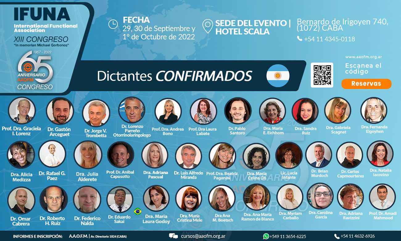 65º Congreso Aniversario de la AAOFM - Dictantes Confirmados