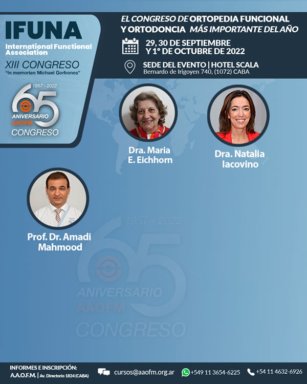 65º Congreso Aniversario de la AAOFM - XIII IFUNA - DICTANTES CONFIRMADOS