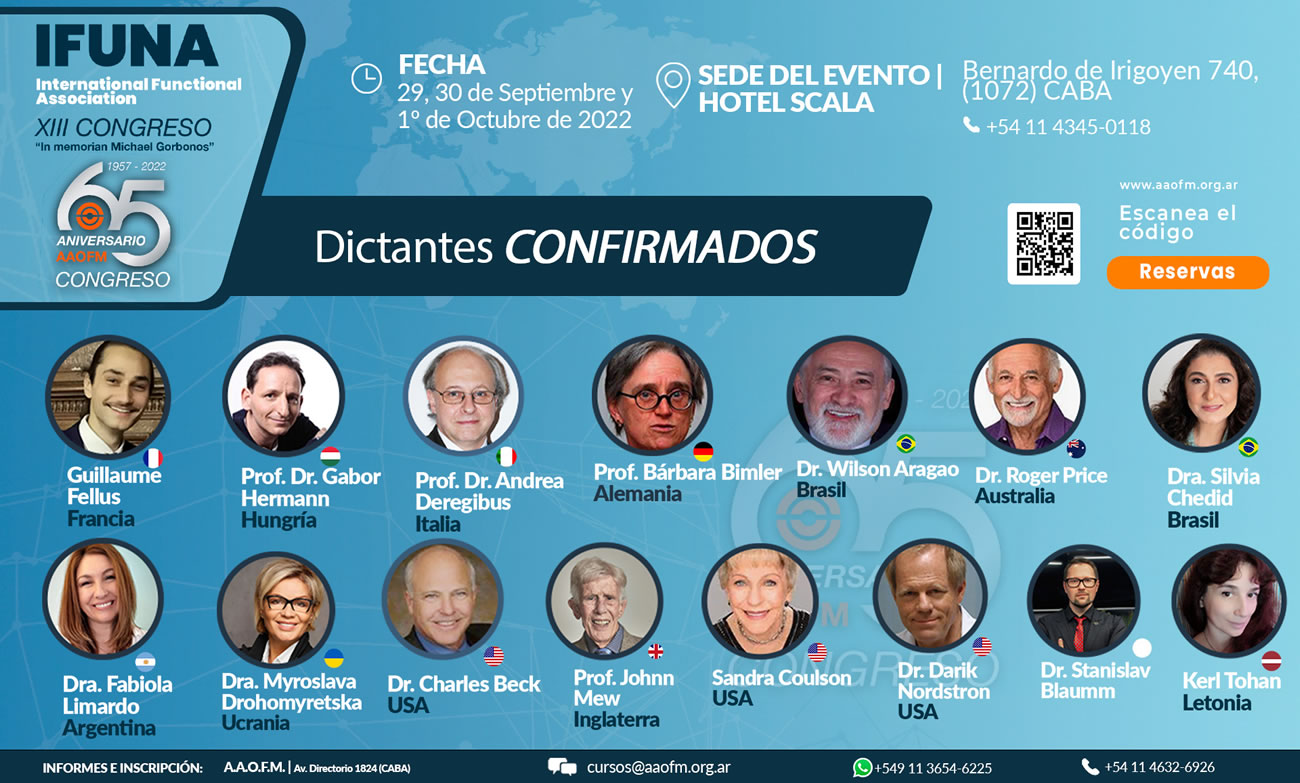 65º Congreso Aniversario de la AAOFM - Dictantes Confirmados